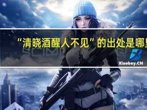 “清晓酒醒人不见”的出处是哪里