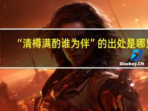 “清樽满酌谁为伴”的出处是哪里