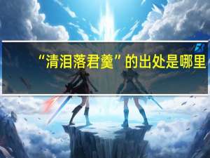 “清泪落君羹”的出处是哪里