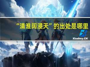 “清淮阔浸天”的出处是哪里