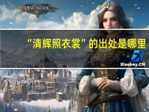 “清辉照衣裳”的出处是哪里
