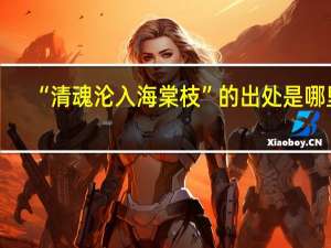 “清魂沦入海棠枝”的出处是哪里