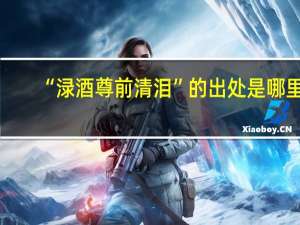 “渌酒尊前清泪”的出处是哪里