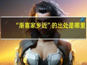 “渐喜家乡近”的出处是哪里
