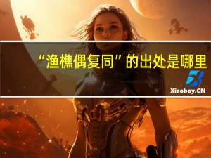“渔樵偶复同”的出处是哪里