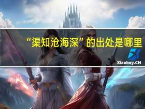 “渠知沧海深”的出处是哪里