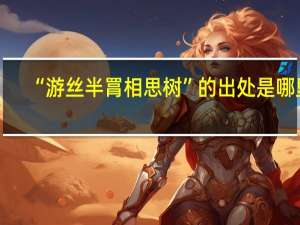 “游丝半罥相思树”的出处是哪里