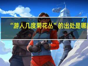 “游人几度菊花丛”的出处是哪里