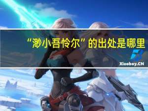 “渺小吾怜尔”的出处是哪里