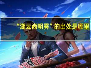 “湖云尚明霁”的出处是哪里