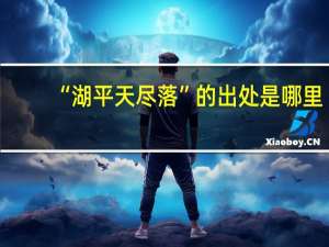 “湖平天尽落”的出处是哪里