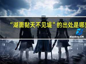 “湖面黏天不见堤”的出处是哪里