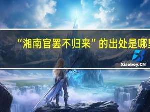 “湘南官罢不归来”的出处是哪里