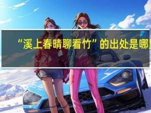 “溪上春晴聊看竹”的出处是哪里