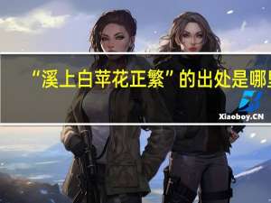 “溪上白苹花正繁”的出处是哪里