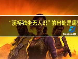 “溪桥独坐无人识”的出处是哪里