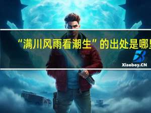 “满川风雨看潮生”的出处是哪里