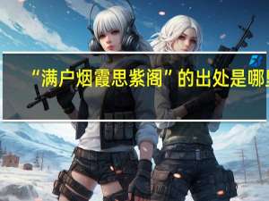 “满户烟霞思紫阁”的出处是哪里