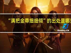 “满把金尊细细倾”的出处是哪里