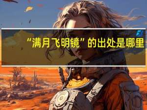 “满月飞明镜”的出处是哪里