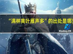 “满林黄叶雁声多”的出处是哪里