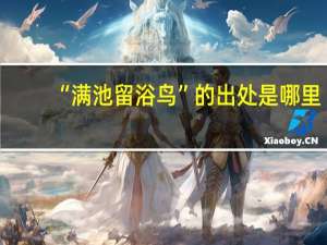 “满池留浴鸟”的出处是哪里