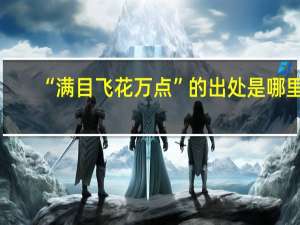 “满目飞花万点”的出处是哪里