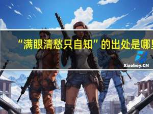 “满眼清愁只自知”的出处是哪里
