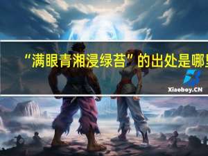 “满眼青湘浸绿苔”的出处是哪里