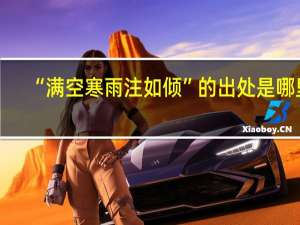 “满空寒雨注如倾”的出处是哪里