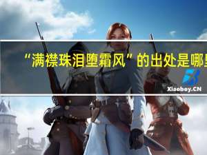 “满襟珠泪堕霜风”的出处是哪里