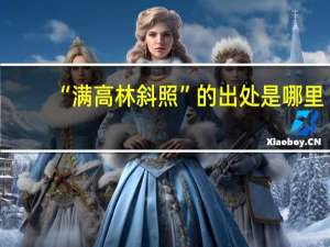 “满高林斜照”的出处是哪里