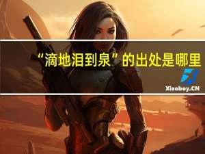 “滴地泪到泉”的出处是哪里