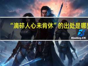 “滴碎人心未肯休”的出处是哪里