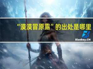 “漠漠冒原露”的出处是哪里