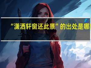 “潇洒轩窗还此景”的出处是哪里