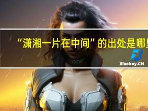 “潇湘一片在中间”的出处是哪里