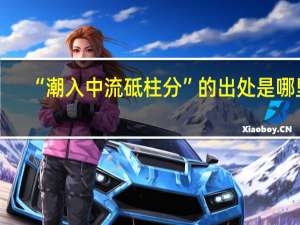 “潮入中流砥柱分”的出处是哪里