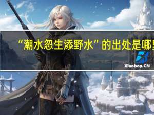 “潮水忽生添野水”的出处是哪里