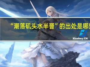 “潮落矶头水半罾”的出处是哪里