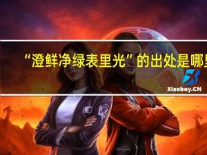 “澄鲜净绿表里光”的出处是哪里