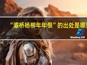 “灞桥杨柳年年恨”的出处是哪里