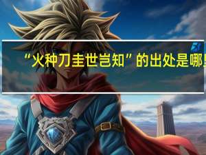 “火种刀圭世岂知”的出处是哪里