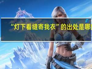 “灯下看缝寄我衣”的出处是哪里