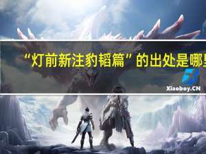 “灯前新注豹韬篇”的出处是哪里