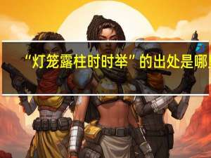 “灯笼露柱时时举”的出处是哪里