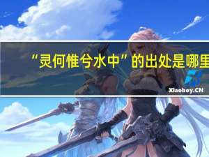 “灵何惟兮水中”的出处是哪里