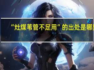“灶煤葦管不足用”的出處是哪里