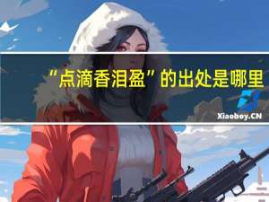 “点滴香泪盈”的出处是哪里