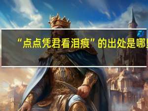 “点点凭君看泪痕”的出处是哪里